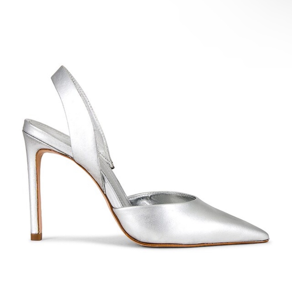 Schutz Lou Sling Back Pump in Silver